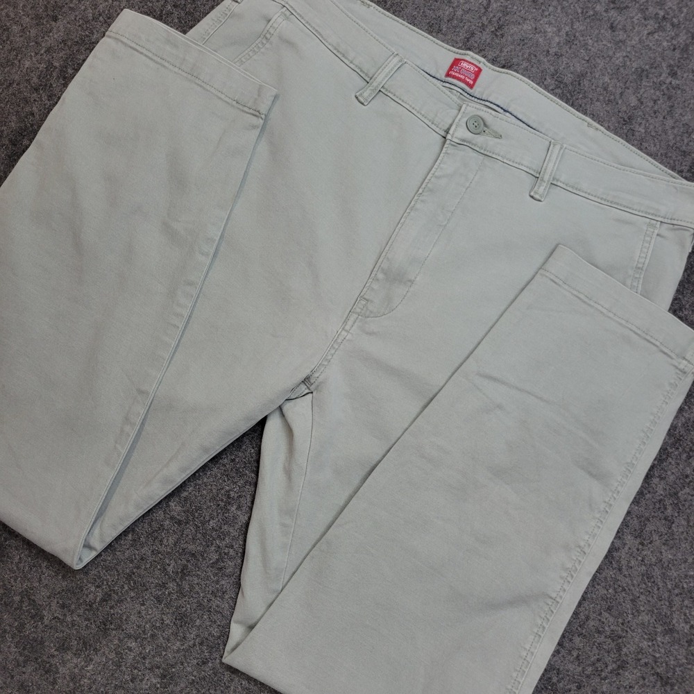 Levis Chino Pants Mens 38x30 Sage Green Stretch XX Standard Tapered Leg Preppy